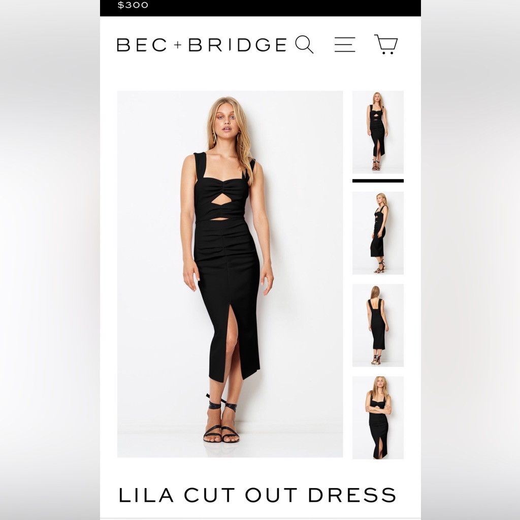 Bec + Bridge Lila Cut Out Dress Aus 6/ Us 2 (Xs)